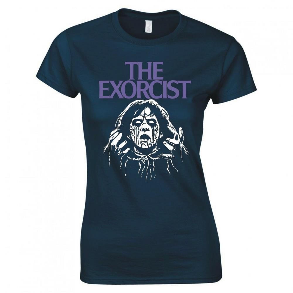 Inspired By The Exorcist Regan Face Cult Movie Ladies Skinny Fit Tshirt S