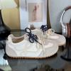 Niche Retro Moral Training Shoes Women's 2025 Spring and Autumn New Lightweight Soft-soled Mango Head Casual Sports Leather Panel Shoes