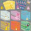 8 Photos/set of Pokémon Face Swap Graffiti Stickers Cartoon Cute Pikachu Make A Face Puzzle Stickers