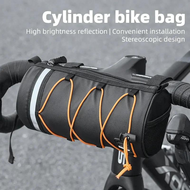 Waterproof Oxford Bike Front Bag for Cyclists Multifunctional MTB Frame Storage Tube Bag Travel Handlebar Pouch 24*12*12cm
