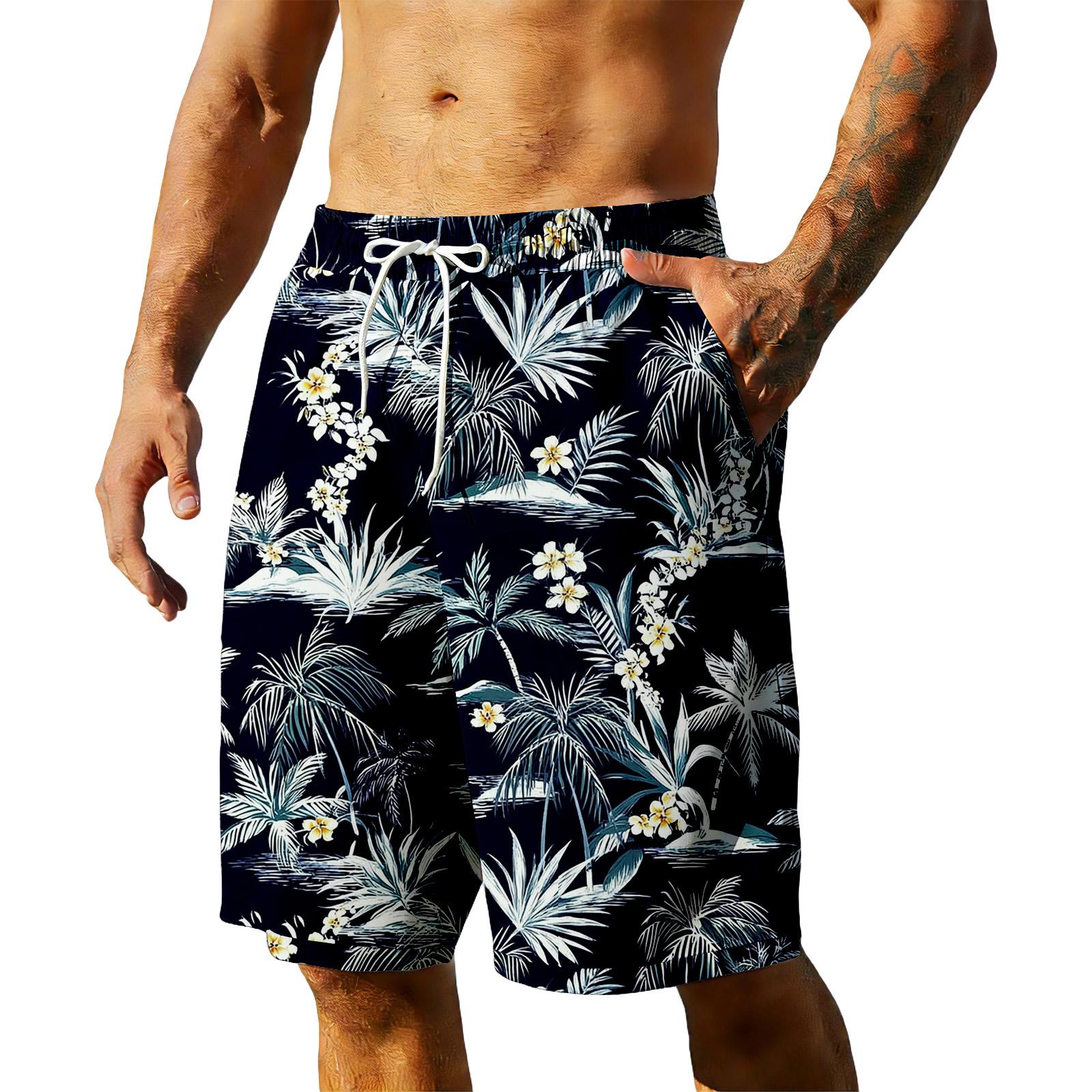 Мужские летние гавайские шорты L горячий розовый