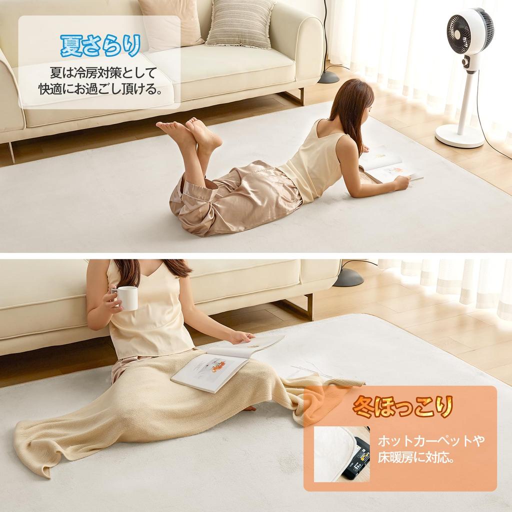 Mensu Carpet Rug Washable 200 x 250cm Approximately 3 Tatami Mats Carpet Flannel Rug 4mm pile Scandinavian Stylish Antibacterial Odor Resistant All