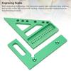 6pcs Green 3D Carpenter Square Aluminum Alloy Layout Measuring Tool  Woodworking