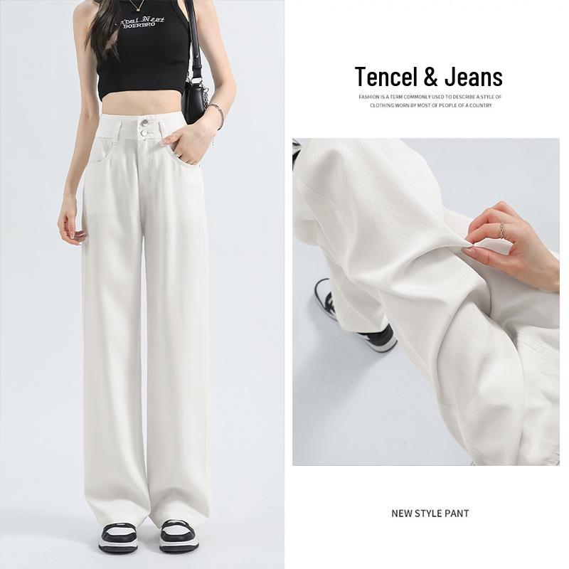 

Women s 2025 Summer Tencel Denim High Waist Wide Leg Pants 28