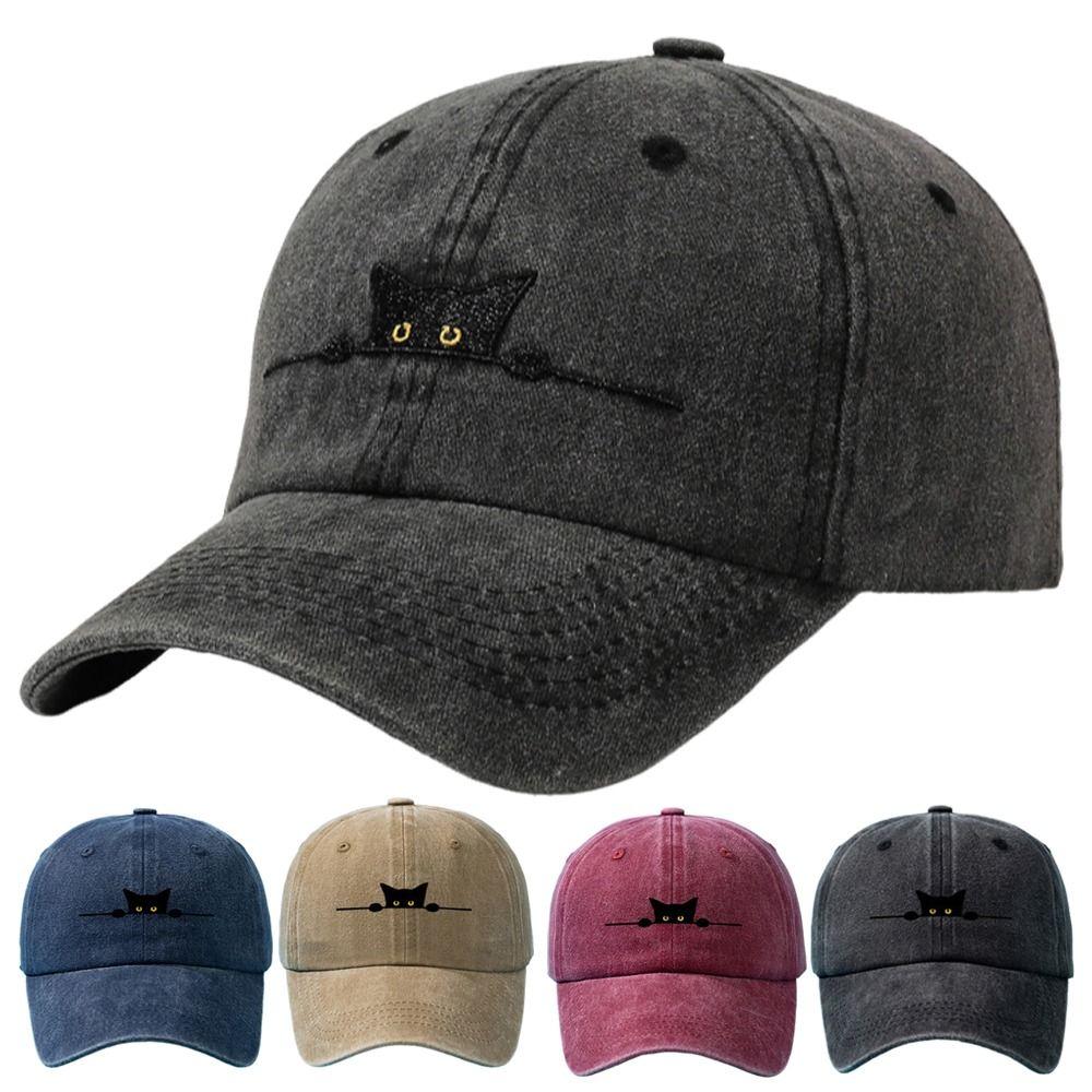 Washed Cotton Peaked Cap Visor Baseball Hats Retro Casquette For Man Women