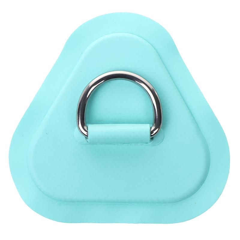 1Pc Surfboard Dinghy Boat Pvc Patch With Stainless Steel Triangle D Ring Patch Inflatable Boat Patch Canoe Deck Rigging Sup