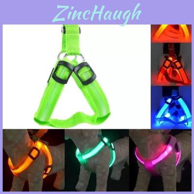 Premium Led Pet Harness For Large And Medium Dogs In Glow-in-the-dark Colors