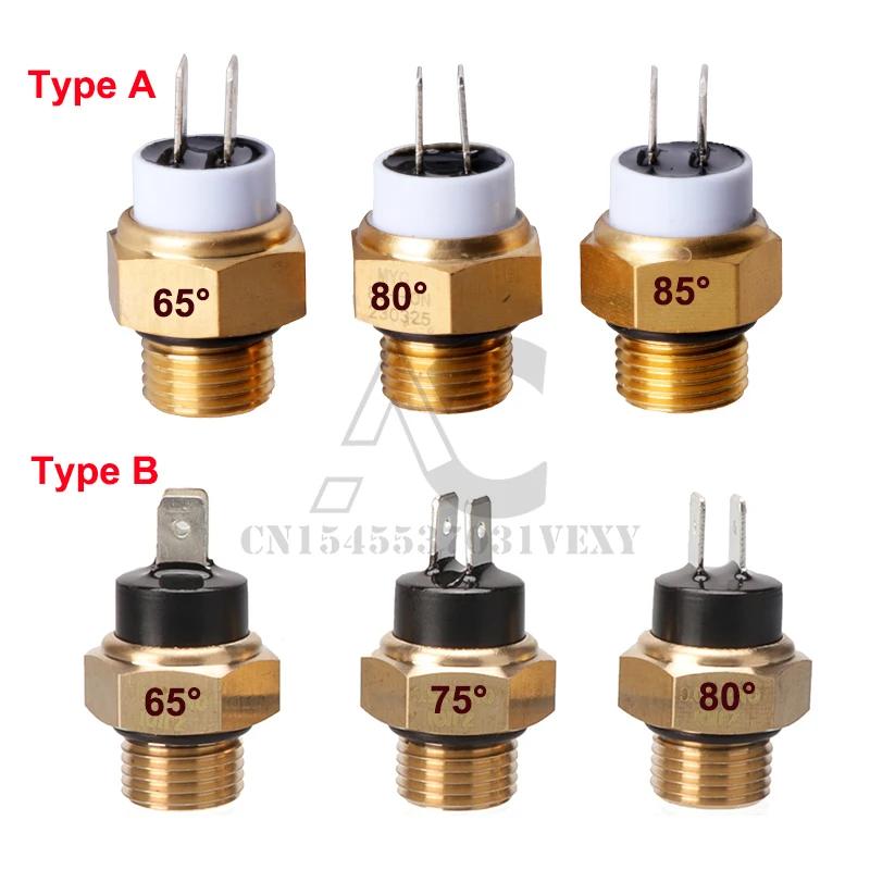 M16 65/75/80/85° Brass Motorcycle Radiator Cooling Fan Water Temperature Thermostat Switch High Efficiency Parts