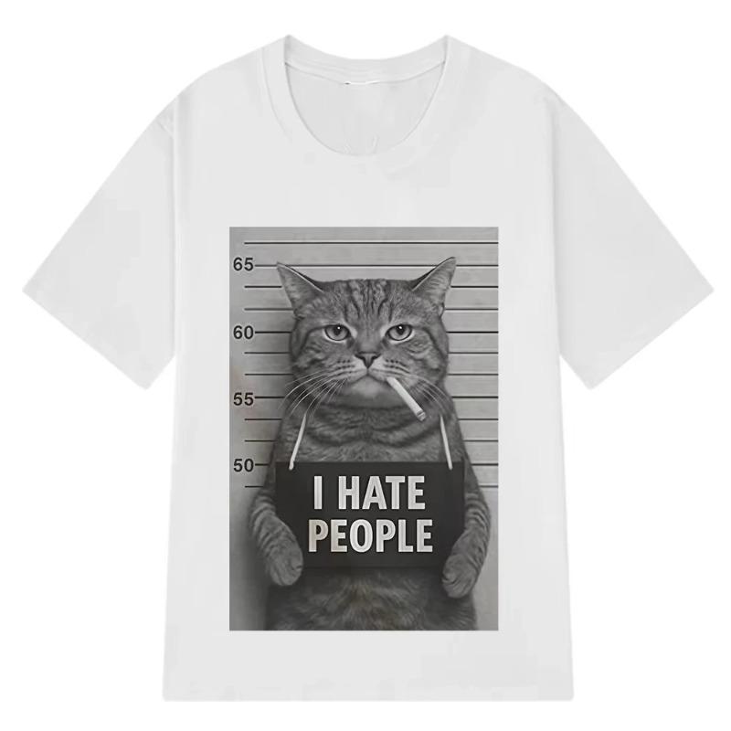 

Summer Funny T-Shirts for Men s Short-Sleeved 100% Cotton Casual Harajuku Style Hip Hop Breathable Absorbent Durable Loose Fit XL