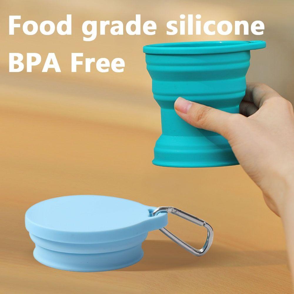 Portable Retractable Folding Cup 250ml Outdoor Coffee Handcup Drinkware Mini Water Glass  Camp