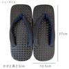 Kyoto Kimono Yuzen Air Zori Sandals for Sizes Black Air Stylish Cushioned Strap Men, 25.5-27cm, Sole, (Black)