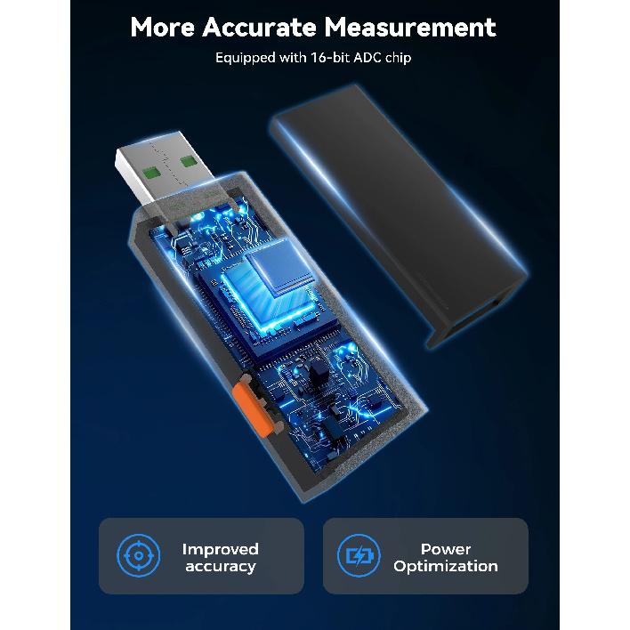UT01U UT03C Digital Voltage Meters USB/Type-C Current Voltage Capacity Battery Tester Charger Capacity Tester Meter DC 4-30V