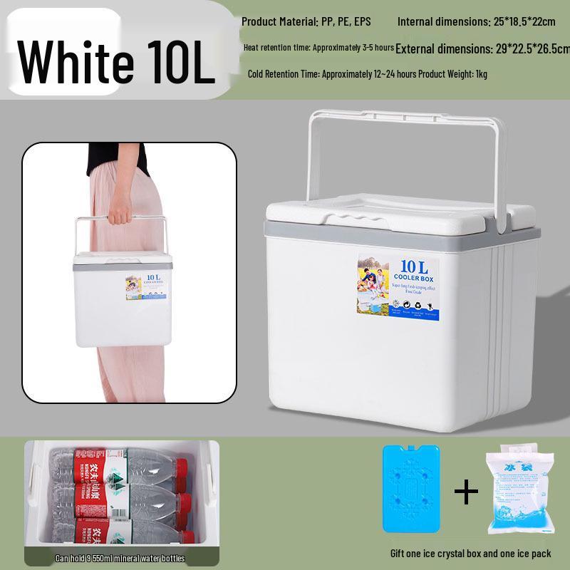 Portable Insulated Cooler - Versatile for Car, Street Stall, Home, or Outdoor Picnic, Available In Small and Large Sizes