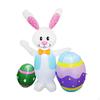 Easter Inflatable Bunny Outdoor Decoration Novelty Light Up Ornament Rabbit and Colorful Egg for