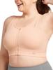 Yvette Sports High Plus Integrated No Size L Pink Women's Bra, No-Slip, Front-Opening, Support, Size, Cup, Wire, Mesh, Sweat-Wicking, Quick-Drying,