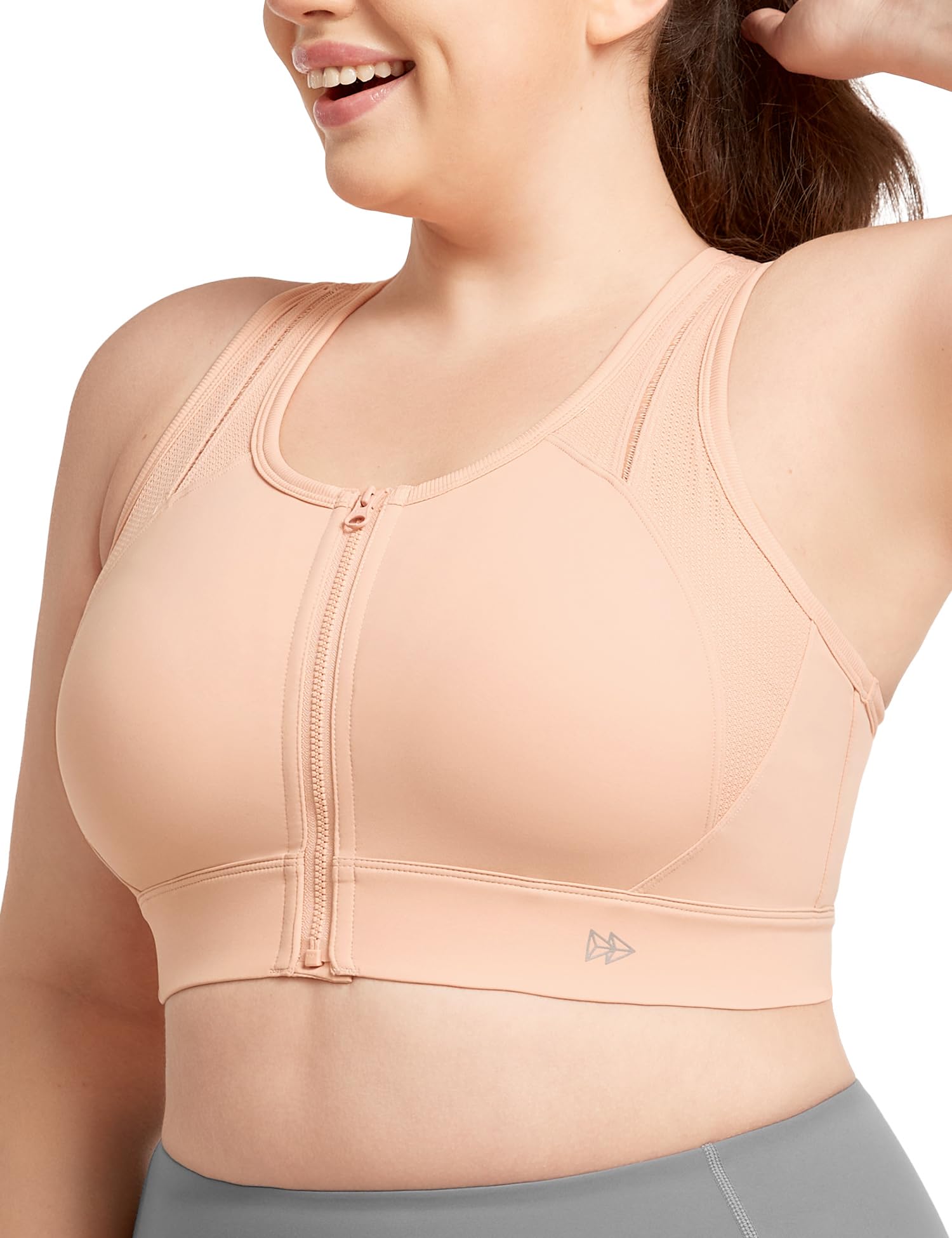 

Yvette Sports High Plus Integrated No Size L Pink Women s Bra, No-Slip, Front-Opening, Support, Size, Cup, Wire, Mesh, Sweat-Wicking, Quick-Drying,
