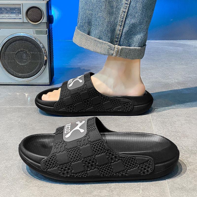 Slippers Men's Summer Wear Non-slip Tide Brand Summer Sandals Home Bathing Seaside Beach One-word