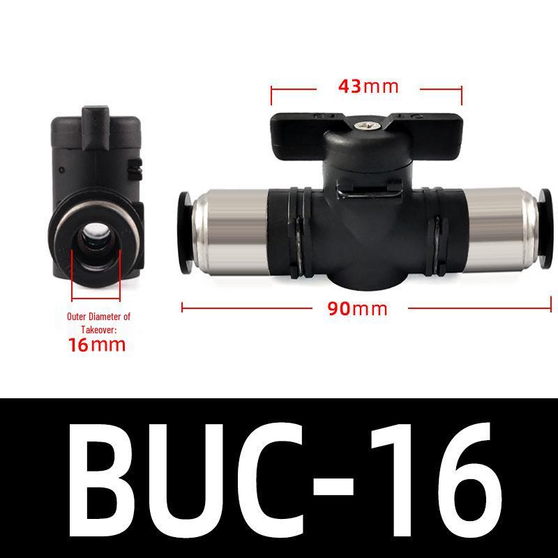 Pneumatic Hand Valve Set with Quick-Plug Connectors BUC 4/6/8/10mm