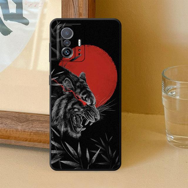 Silikon-Telefonhülle für Samsung Galaxy S23 5g S22 S20 Hinweis 20 Ultra 10 Plus 8 9 S21 Mode Chinesischer Tiger Drache Capa Cover