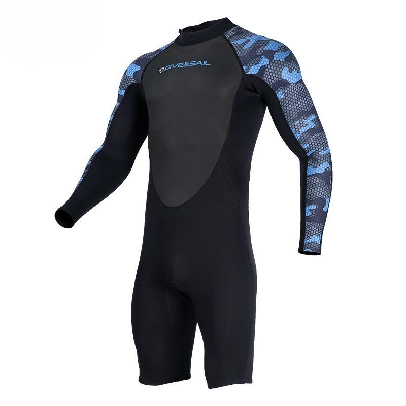 

2MM Warm Wetsuits Men s One-piece Wetsuits Floating Diving Mothers Winter Swimsuits Kayak Scuba Diving Spearfishing S чёрный