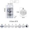 8PCS/Box Electroplated Painted Ball Christmas Tree Ornament Christmas Decorations