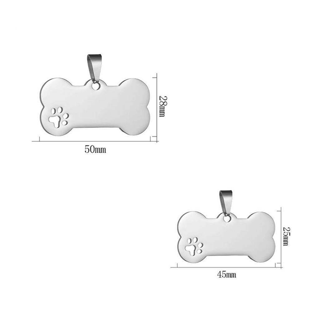 50pcs Stainless Steel Pet ID Tags Personalized Dog Name Tags