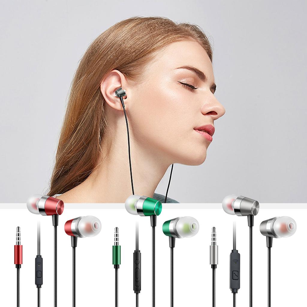 Corded Earbuds In-Ear Headphones Earphones with Microphone Noise Isolation Corded 3.5mm Ear Buds for Phone Computer