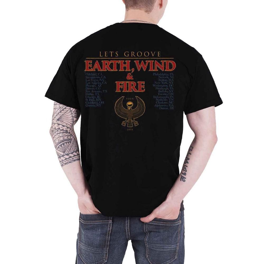 Earth, Wind & Fire Unisex Adult LetÂ´s Groove Back Print T-Shirt