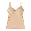 Women's  Tank Top With Integrated Bra Undershirt Adjustable Without Underwire Wide Straps Camisole Basic Cami Tanks Tops For Women