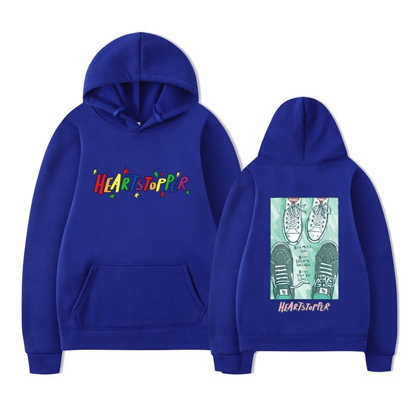 Heartstopper Rainbow Hoodie with Printed Men's and Women's Hoodies and Plush Hoodies for Loose Sports Printing