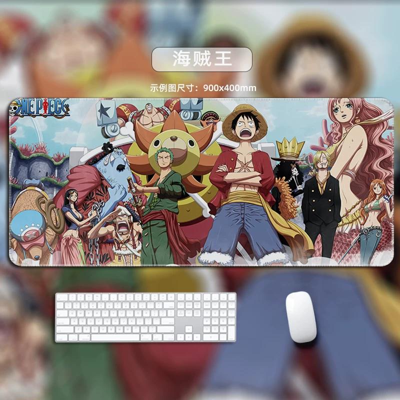 One Piece Leather Mouse Pad  Oversized Small Office Gaming Keyboard Pad Desk Pad Bristle Bracelet  Monkey D. Luffy  Roronoa Zoro  Decorative Desk Mat
