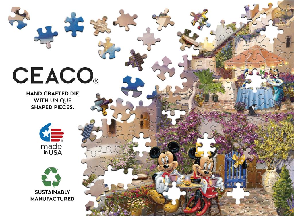 Ceaco - Disney - Thomas Kinkade - Mickey & Minnie in Greece - 1000 Piece Jigsaw Puzzle