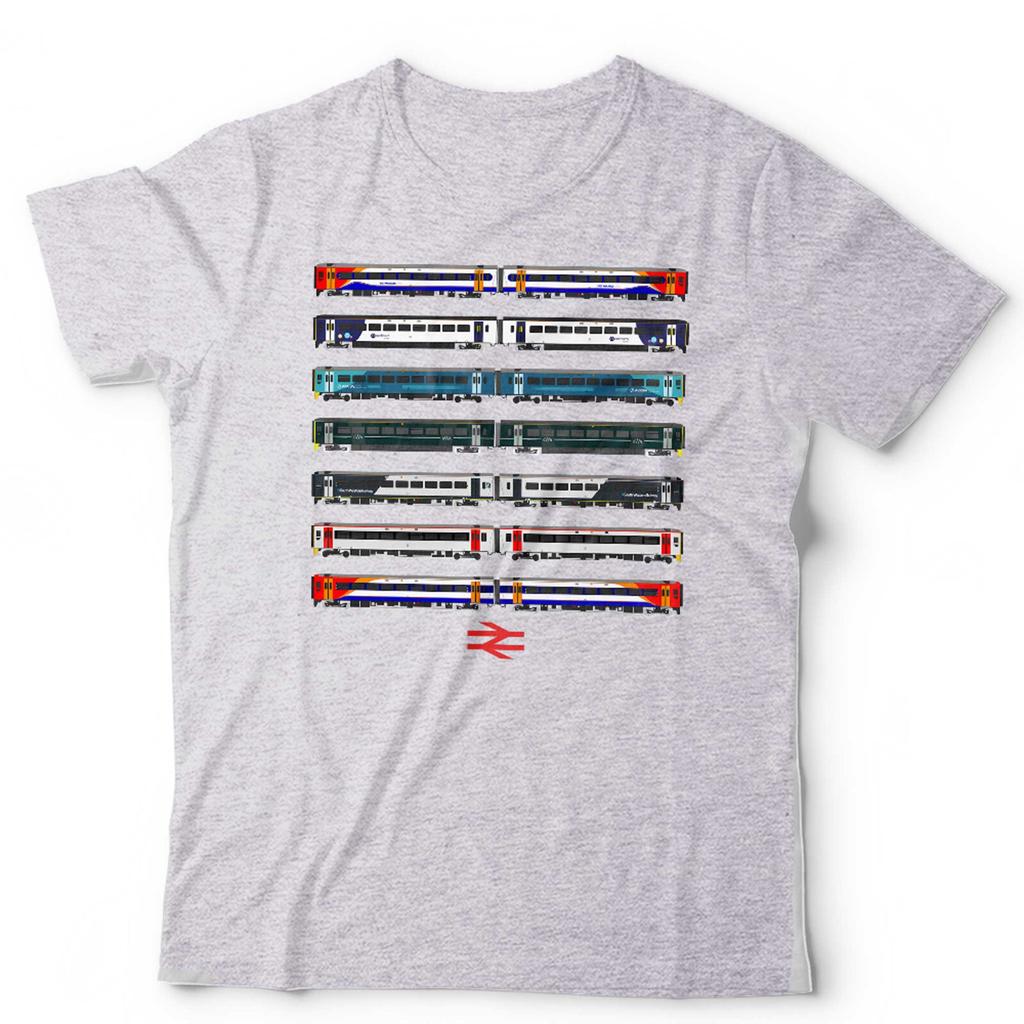 T-shirt Treno Uomo Donna Top Moderno Britannico Unisex e Trainspotter Railfan British Rail
