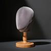 Velvet Mannequin Head Professional with Wooden Base Stable PinReceptive Hairpiece