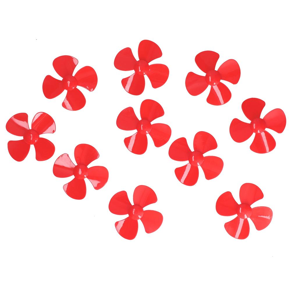 10Pcs 60mm 4 Blades Propeller Plastic Turning Boat Propellers Accessories with 2mm Hole