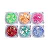 6 Bottles/Box Nail Sequins Creative Portable Vivid Color Beautiful Nail Manicure Glitter Sequins for Photography