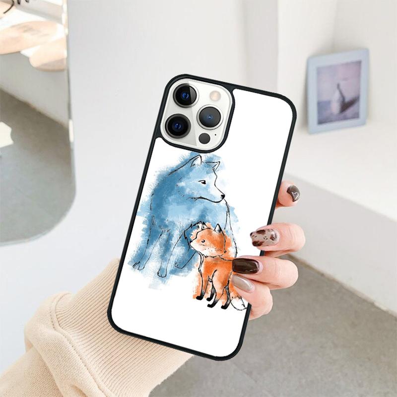 Red Fox Pattern Phone Case For iPhone 17 Air 16 15 14 11 12 13 Pro  MAX Plus coque Cover Shell