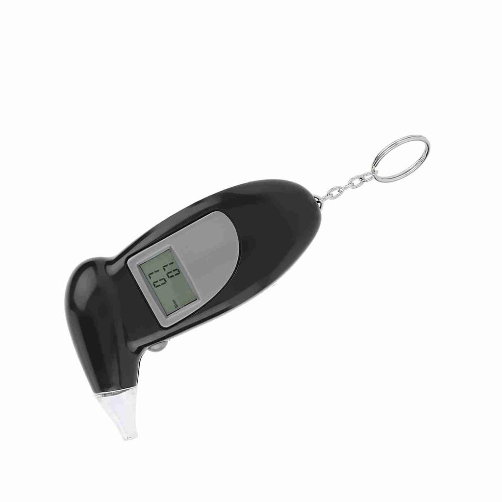 Digital LCD Screen Alcohol Breath Tester Portable Keychain Breath Analyzer 10pcs Mouthpiece