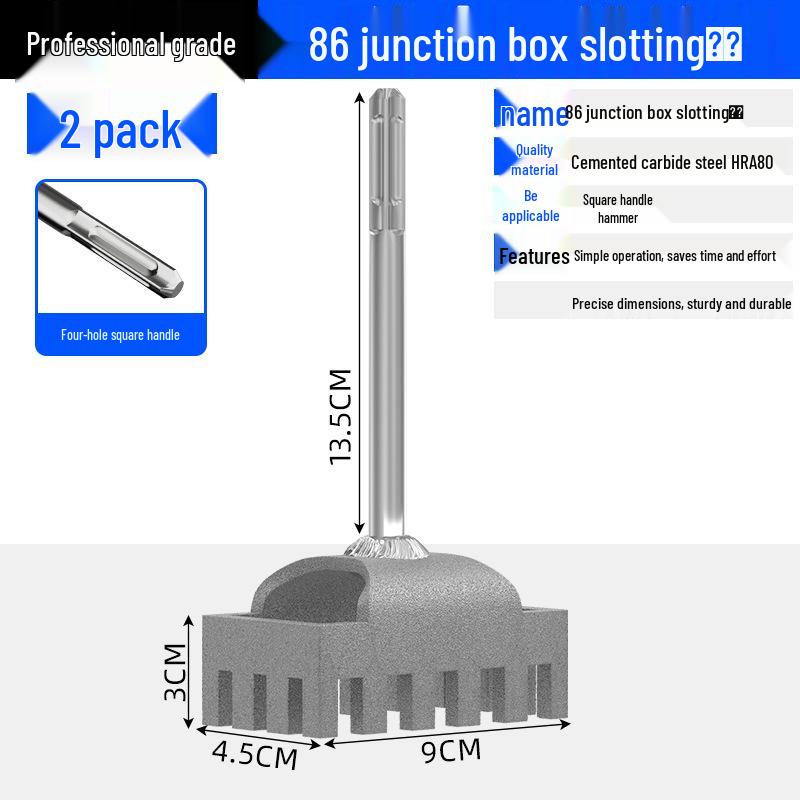 New Square Hole Puncher for Junction Box - Electrician's Thickened Socket Slotting Tool