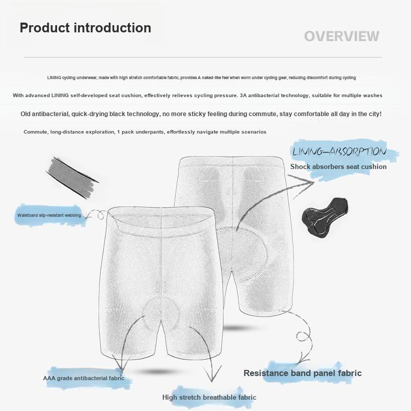 Li-Ning Comfortable Breathable Solid Color Cycling Shorts Men bottoms Black LCUK209