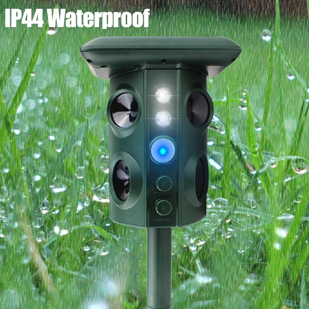 Outdoor Garden Household Solar Power Scarer Ultrasonic Vibration Wild Animal Drive For Manor Farm Rat Pest Repeller 43*16CM