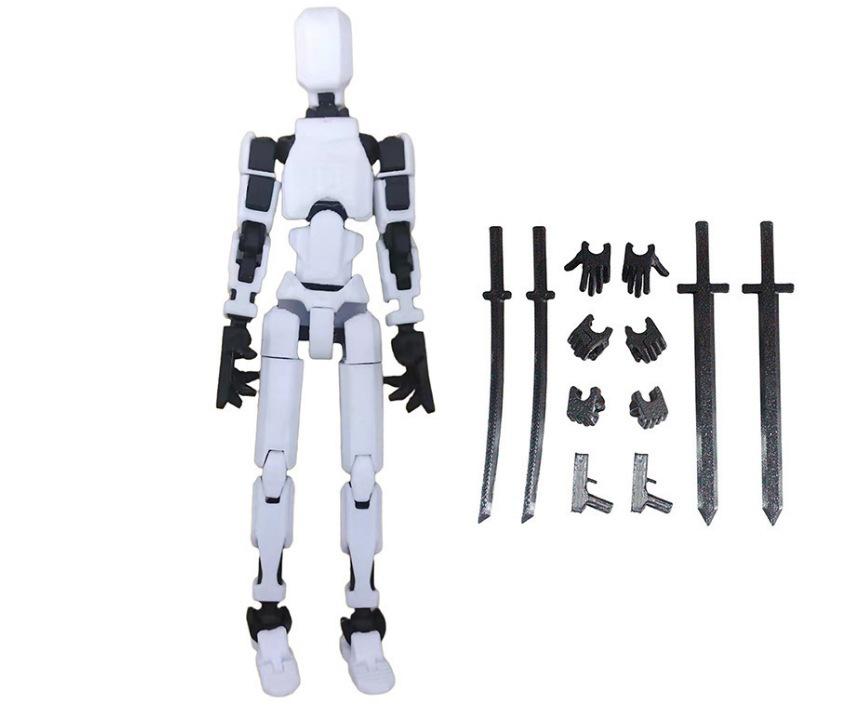3D Printed 13-Joint Movable Mannequin Doll - DIY Full Body Decompression Ornament Figurine