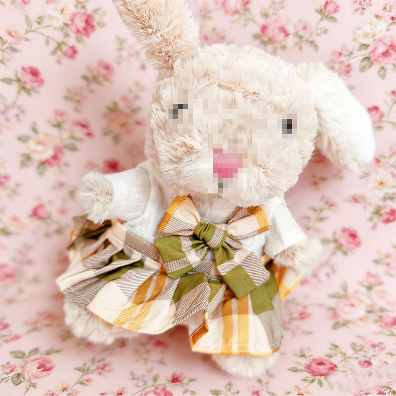[Cloth Only] 15cm Doll Clothes Handmade Little Rabbit Plush Toy Clothes Sakura Set Little Bear Pajamas JC Series - Little Series