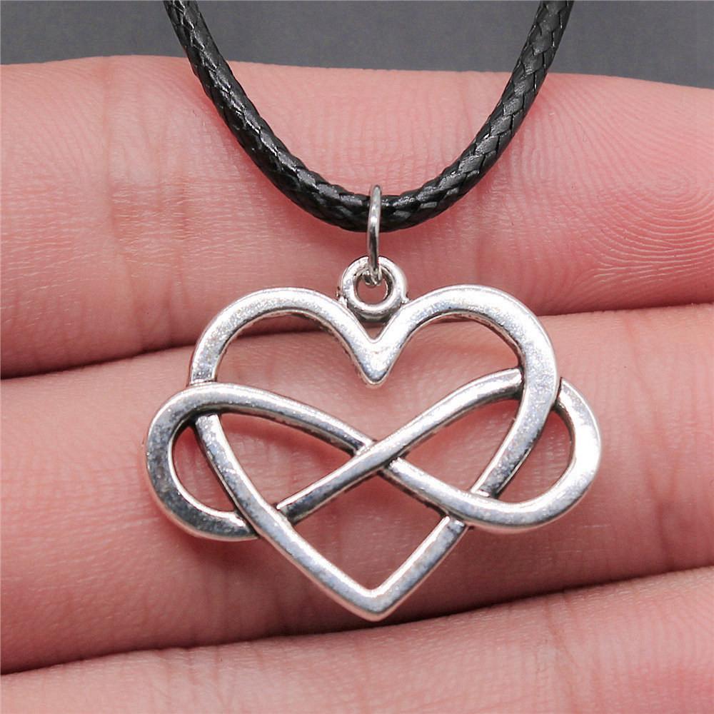 Liebesherz Engel Frieden Halskette Lederkette 45cm Damenschmuck Geburtstag Trend Beschläge