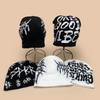 Hip-hop Dark Style Jacquard Organic Skeleton Letter Knitted Hats New Men Women Warm Personal Fashion Street Versatile Beanies