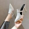 Fashion 2025 New style Baotou type high-heeled shoes pointy heel 8.5CM comfortable casual wear fashion sandals Hollow sexy single shoes
