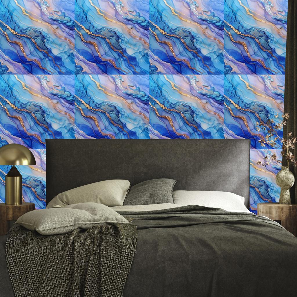 Wallpaper Ink blue, azure, purple and light gray 50x1000