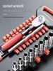 Multi-functional Ratchet Socket Wrench Storage Rack - Holds Large & Medium Hex Sockets
