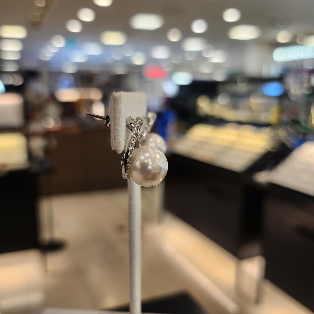 ARTRIA Waterdrop Pearl E-shaped Pearl Earrings SHGERKK0003WHF