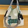 Embroidered Doggy Shoulder Nylon Shoulder Underarm Commuter Crossbody Bag for Women